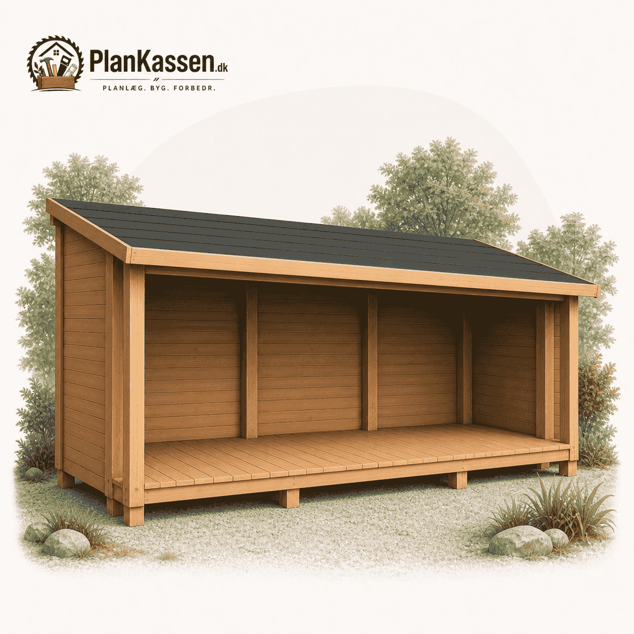 Familie-/gruppe-shelter — illustration
